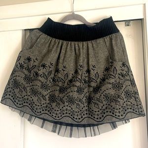 Cute elastic waist miniskirt with packet